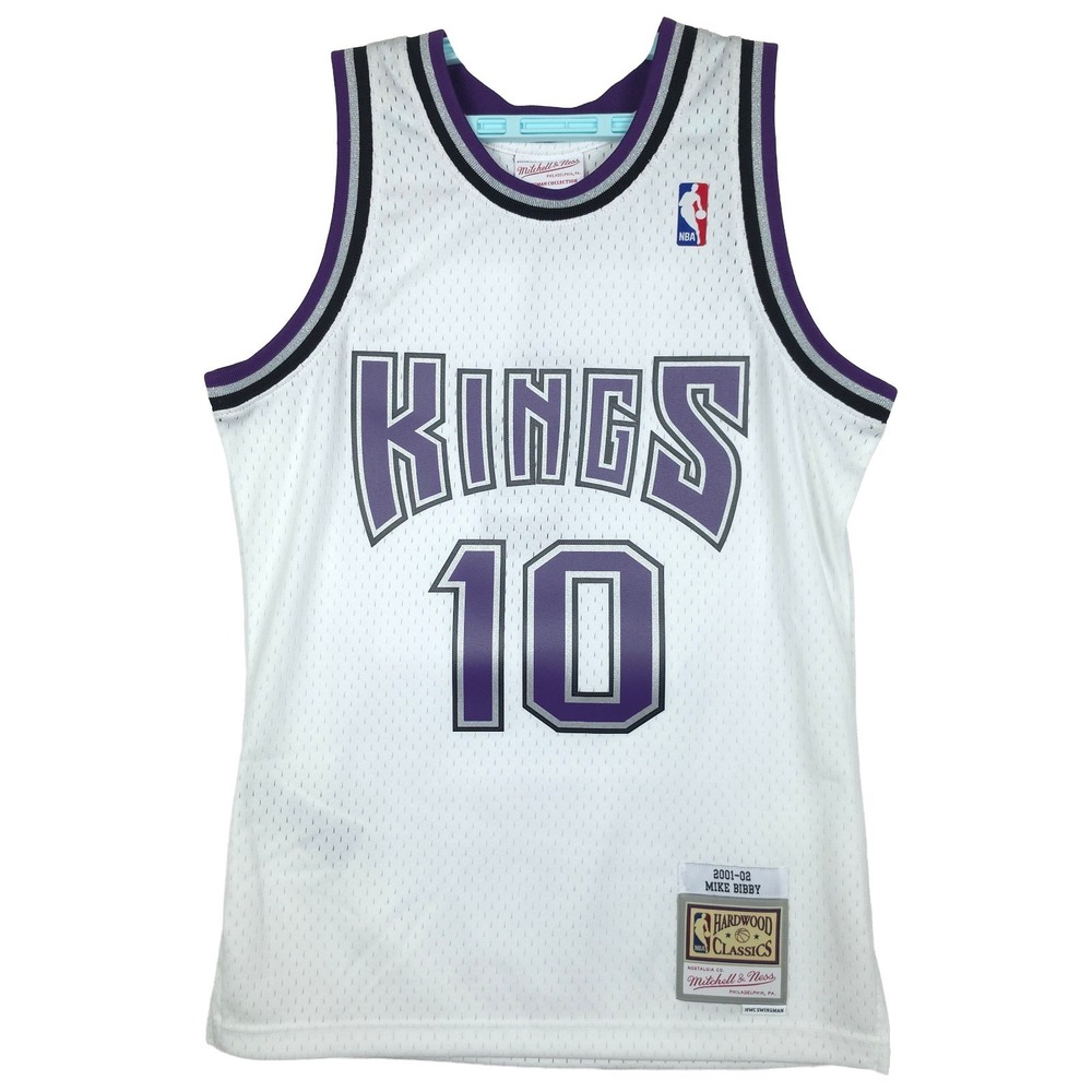 Mike Bibby Sacramento Kings Mitchell & Ness Small Jersey 2001-02 White NWT
